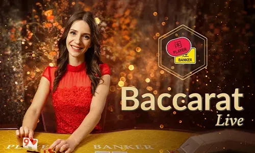 Live Baccarat table with dealer at phsky